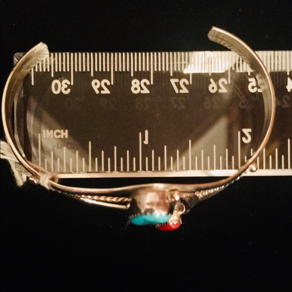 Sterling silver cuff bracelet boho - Picture 4 of 6